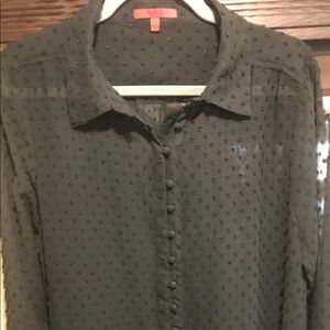 Sheer black Blouse red by BKE